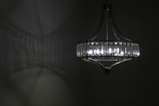 Chandelier light inside the home